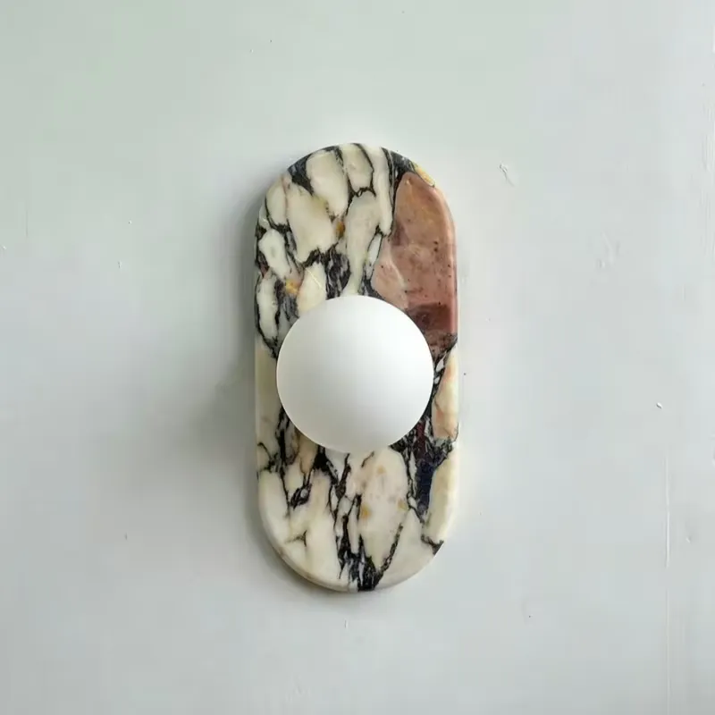 Decor Lighting Fixtures - SJX Minimalist Natural Calacatta Viola Marble