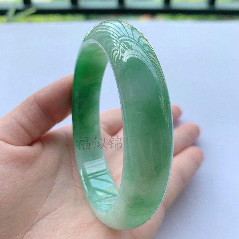 Lighting & Home Decor Studio - Old Mine Icy Jadeite Bracelet, Light