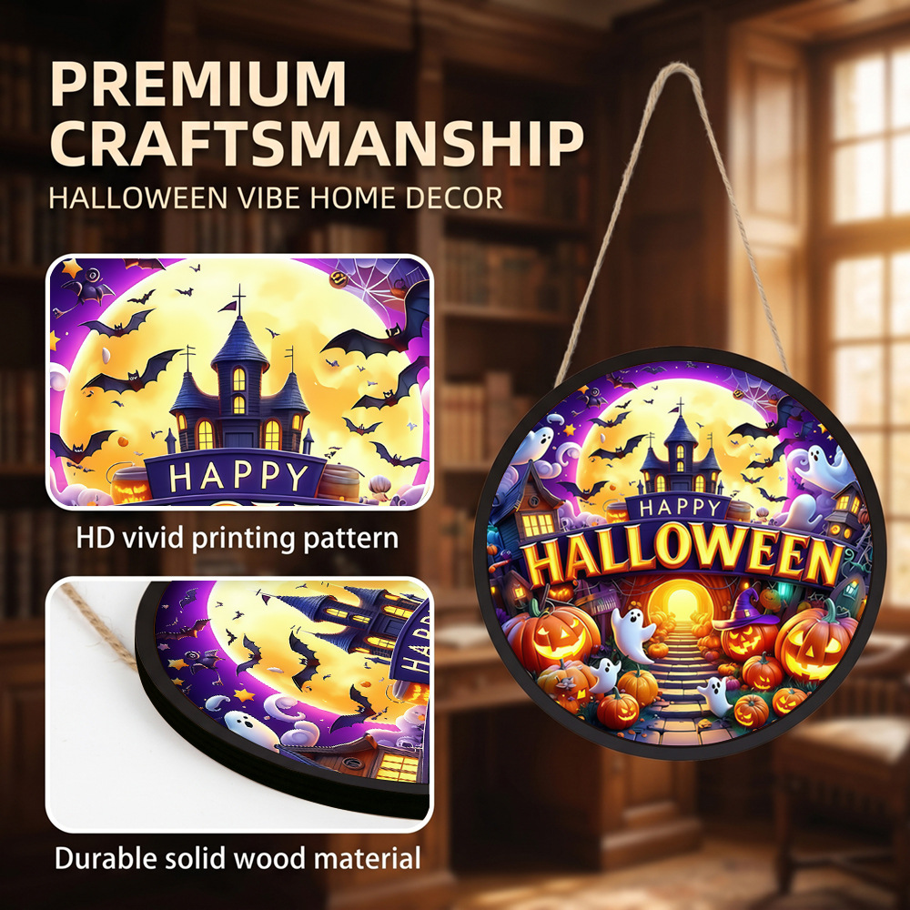 Round Glowing Halloween Hangin - Home Decor Lighting Tricks ulasan dan harga