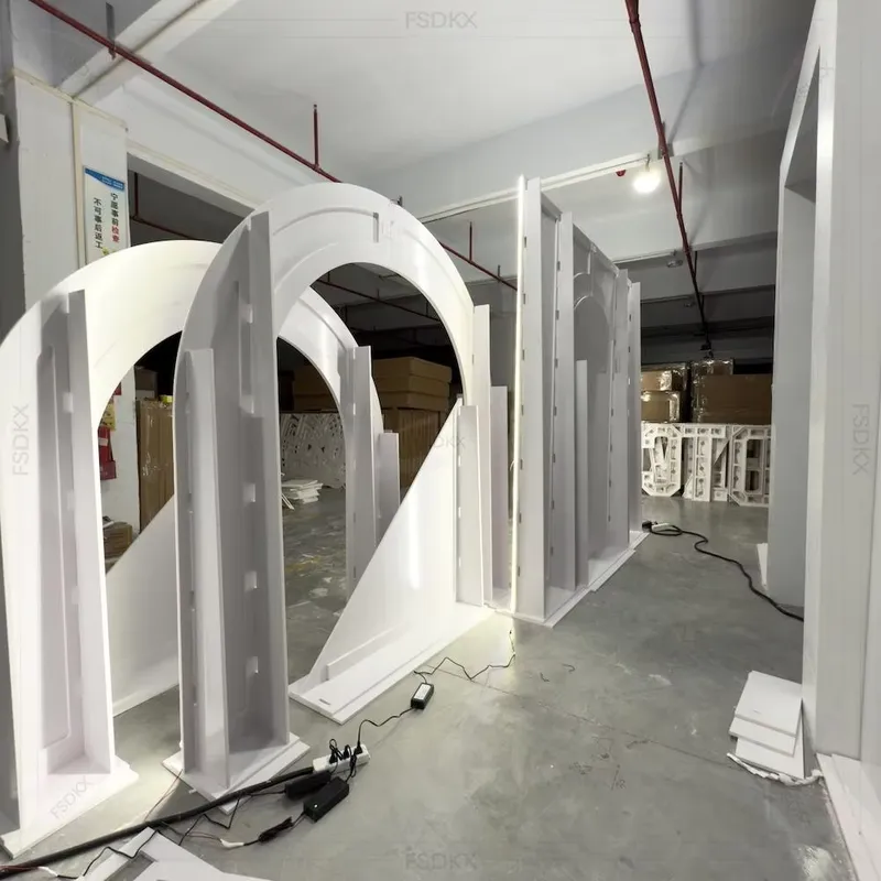 White PVC Flower Arch Stand Ki - Lighting Decor Rentals ulasan dan harga