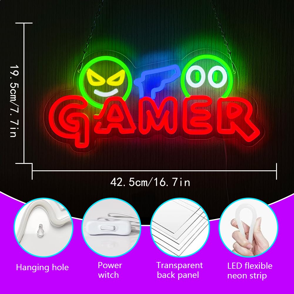 Gamer Neon Sign LED Wall Light - Lighting Decoration For Wedding ulasan dan harga