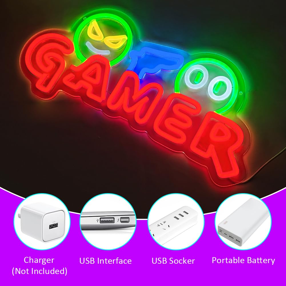 Gamer Neon Sign LED Wall Light - Lighting Decoration For Wedding ulasan dan harga