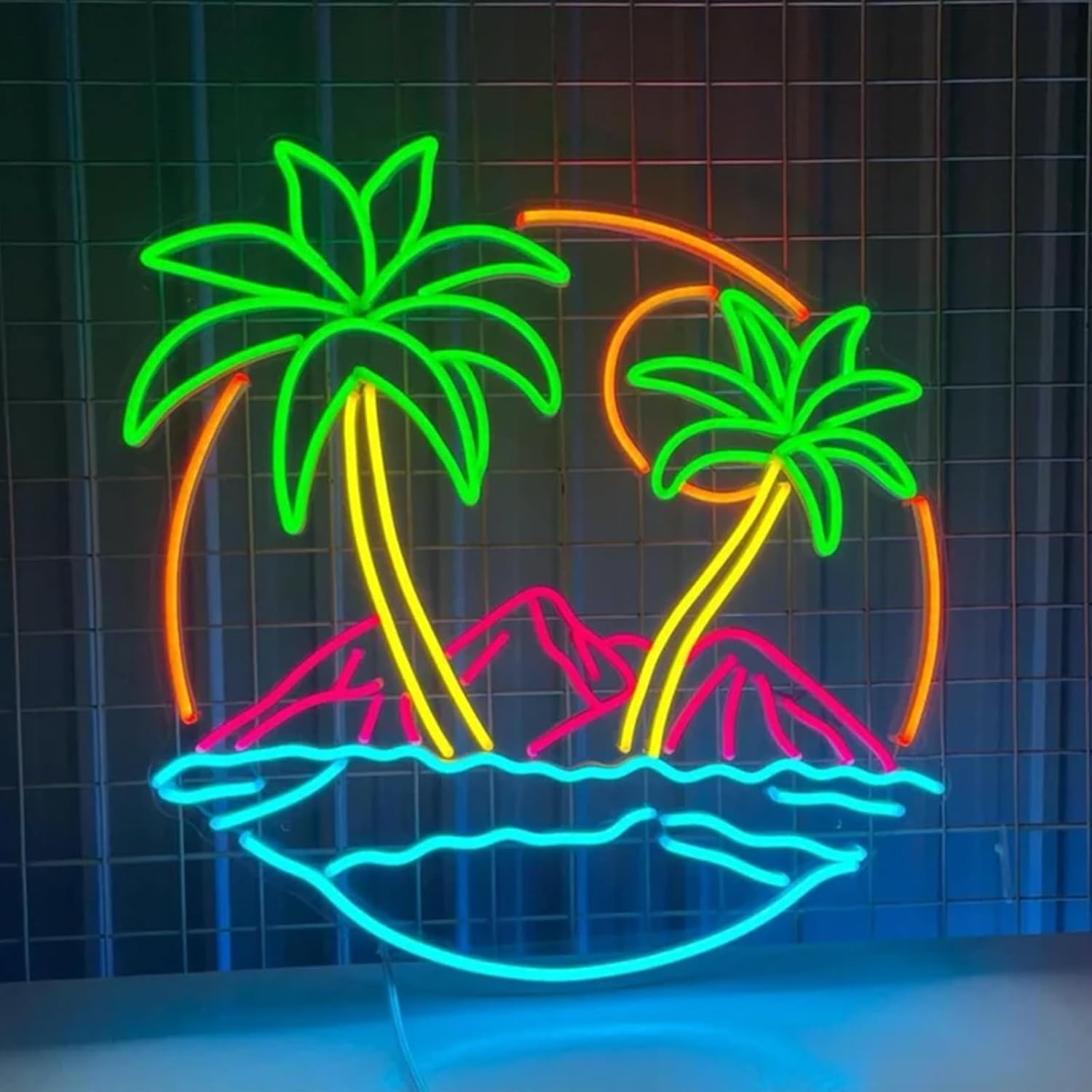Tropical  Palm Tree LED Neon S - Lighting Decor Rentals ulasan dan harga