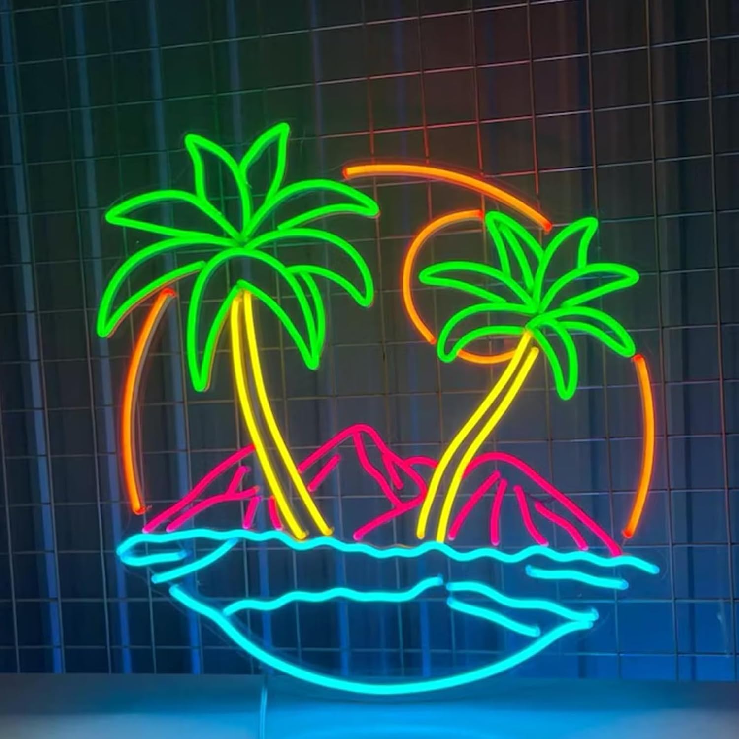 Tropical  Palm Tree LED Neon S - Lighting Decor Rentals ulasan dan harga
