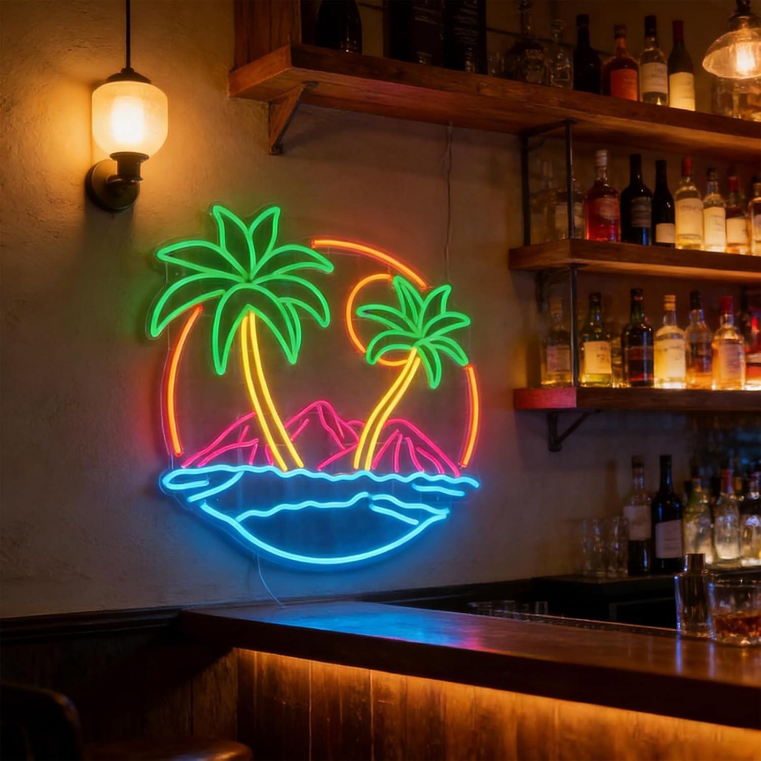 Tropical  Palm Tree LED Neon S - Lighting Decor Rentals ulasan dan harga
