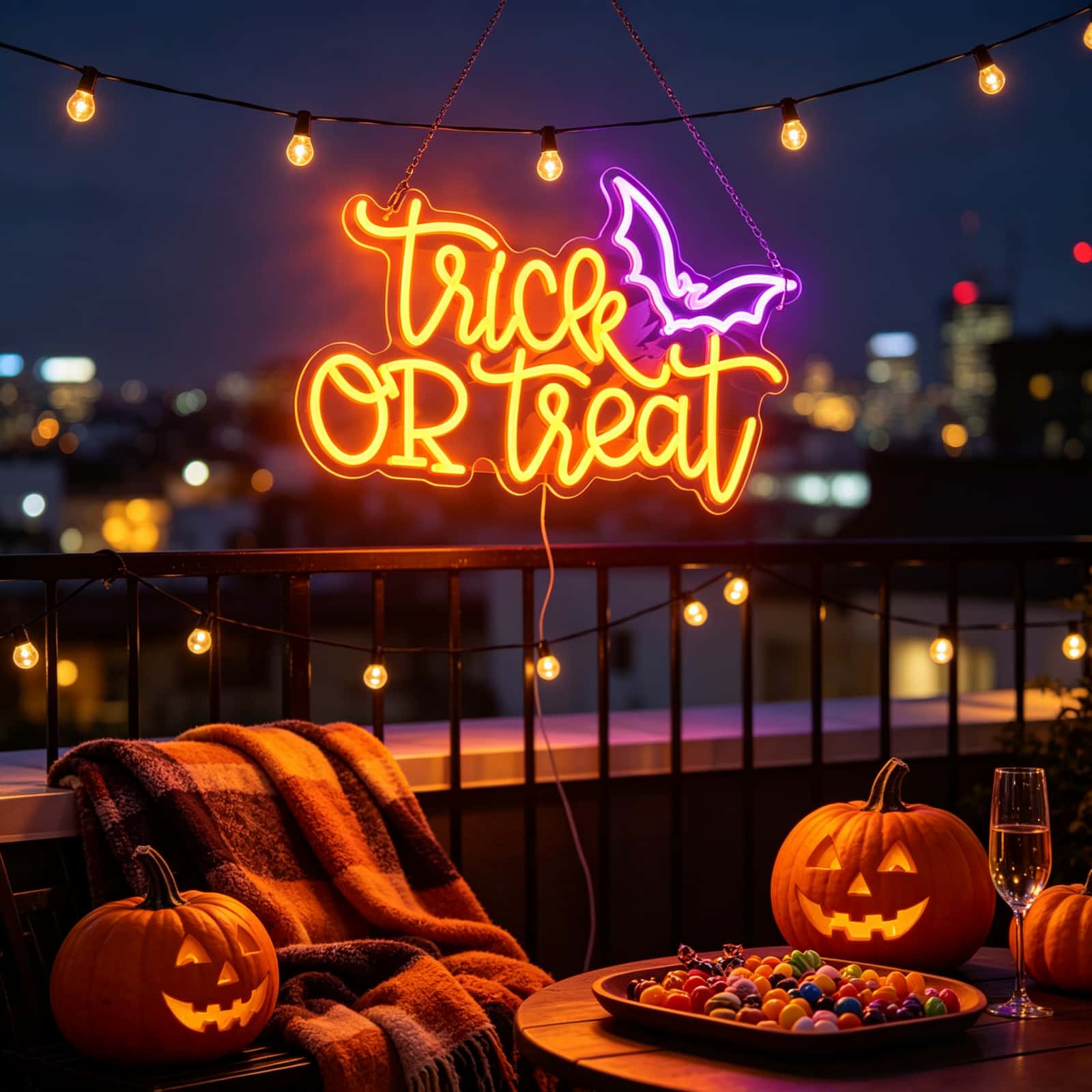 USB Powered Trick OR Treat LED - Home Decor Lighting Tricks ulasan dan harga