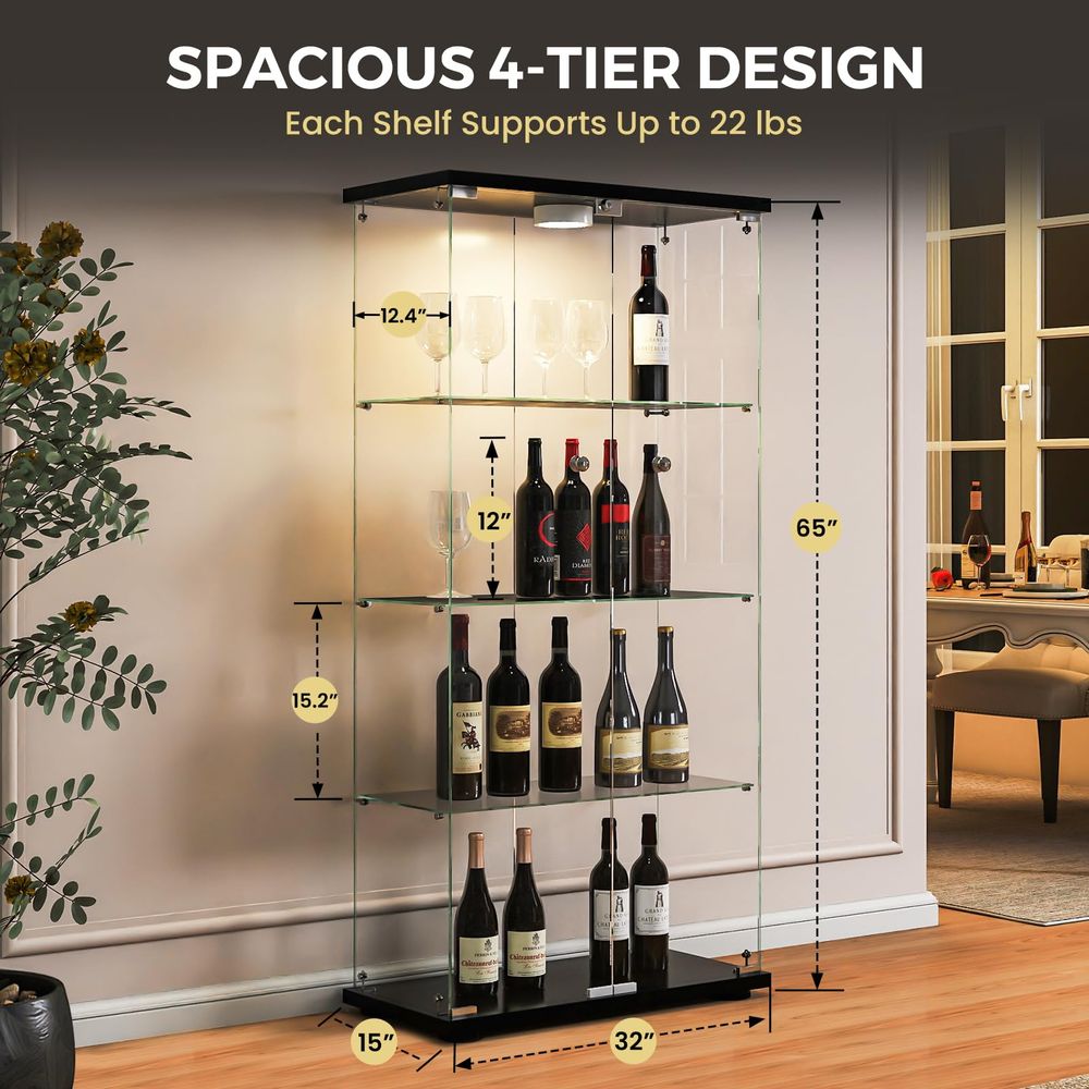 Display Cabinet with LED Light - Lighting & Home Decor Studio ulasan dan harga
