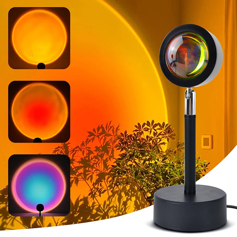 Smart LED Sunset Lamp Colorful - Touch Dimmer Lamp ulasan dan harga