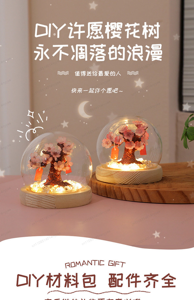 DIY Cherry Blossom Tree Desk L - Decor Lighting Fixtures ulasan dan harga