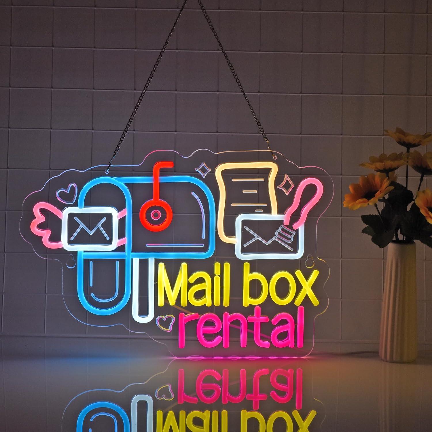 Mail Box Rental Neon Sign USB  - Lighting Decor Rentals ulasan dan harga