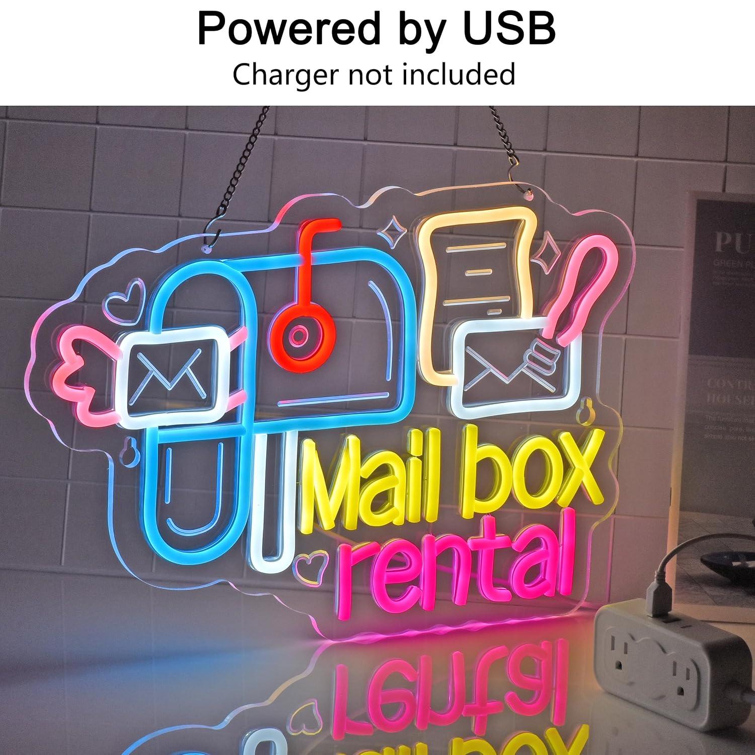 Mail Box Rental Neon Sign USB  - Lighting Decor Rentals ulasan dan harga