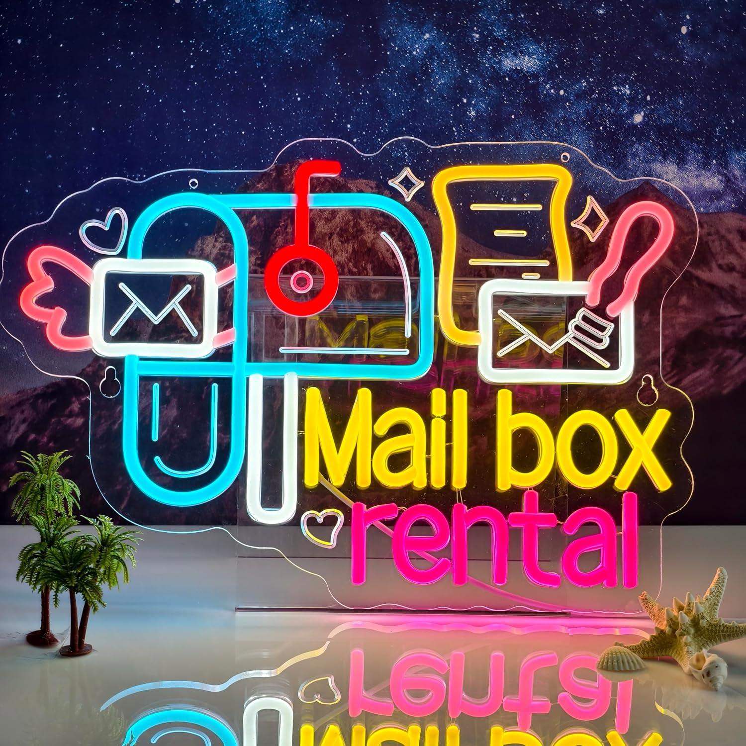 Mail Box Rental Neon Sign USB  - Lighting Decor Rentals ulasan dan harga