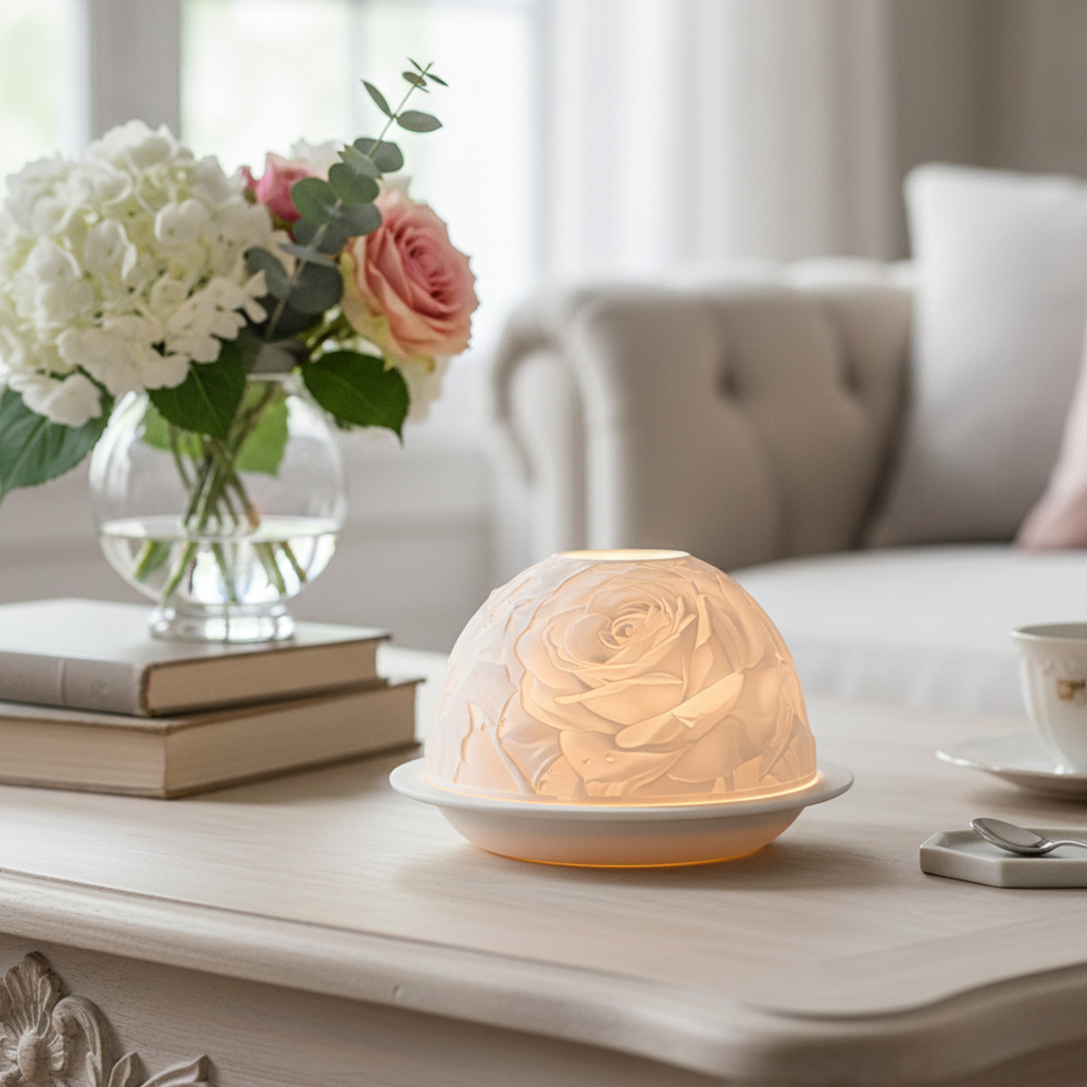 Elegant Rose Porcelain Candle  - Lighting Decoration For Wedding ulasan dan harga