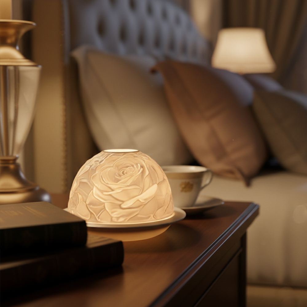 Elegant Rose Porcelain Candle  - Lighting Decoration For Wedding ulasan dan harga