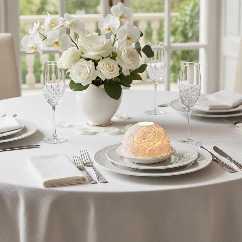 Elegant Rose Porcelain Candle  - Lighting Decoration For Wedding ulasan dan harga