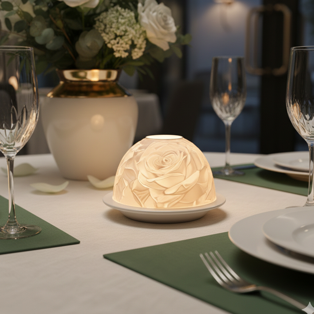 Elegant Rose Porcelain Candle  - Lighting Decoration For Wedding ulasan dan harga