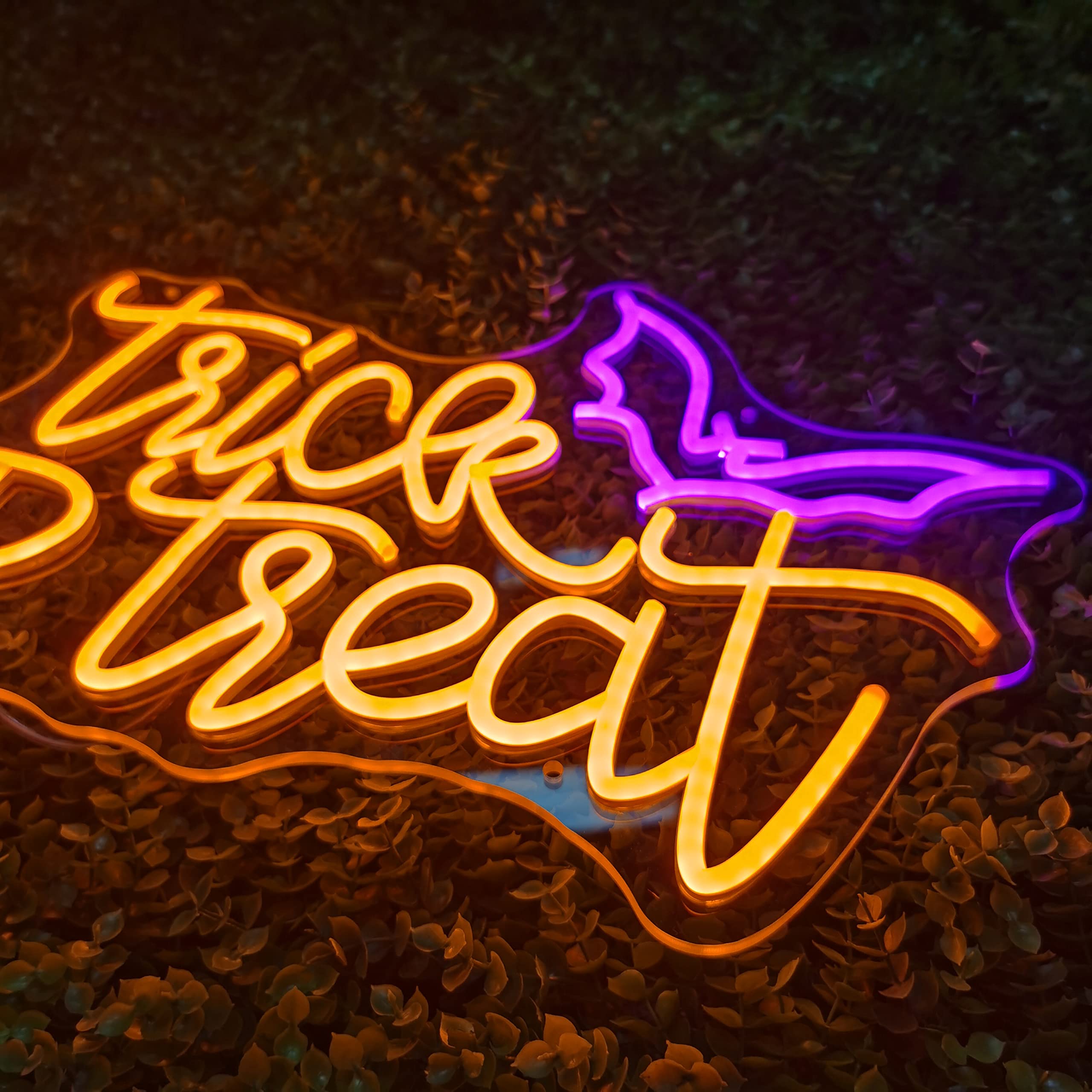 Trick or Treat Neon Sign Light - Home Decor Lighting Tricks ulasan dan harga