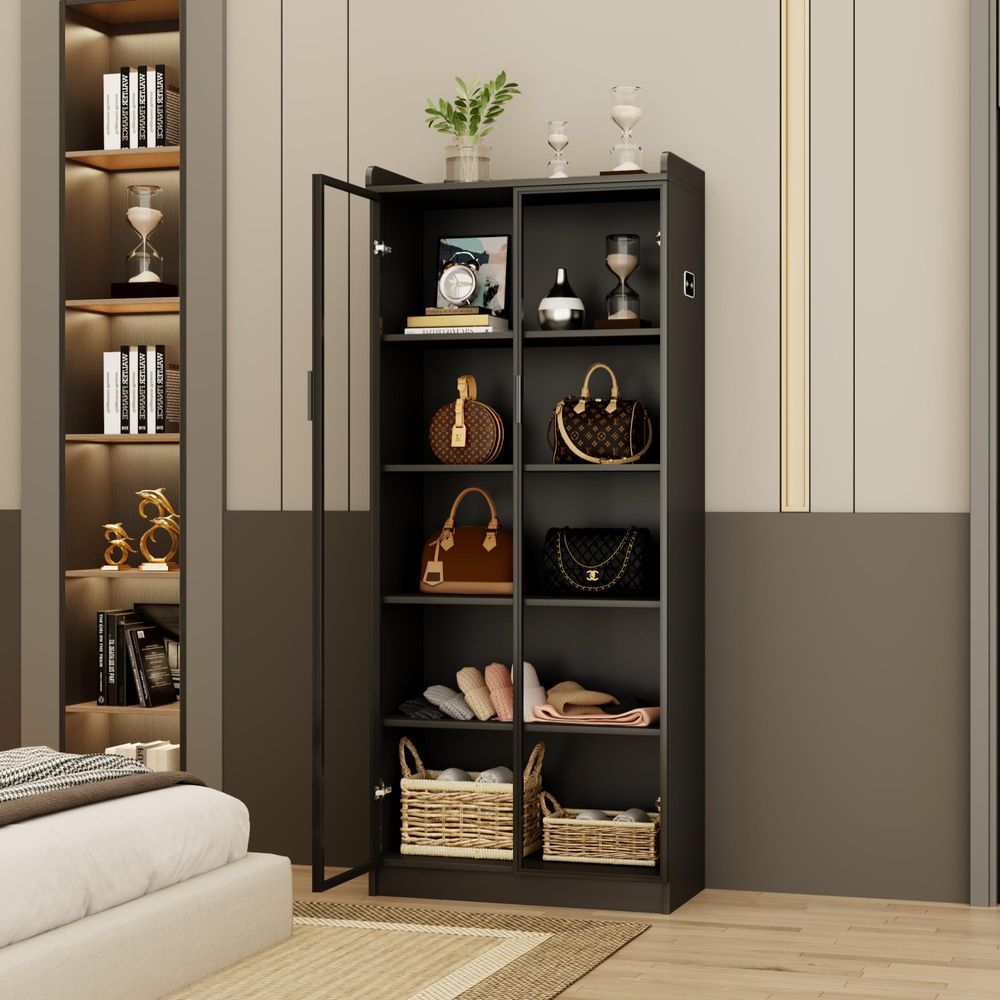 Display Cabinet with Adjustabl - Lighting & Home Decor Studio ulasan dan harga