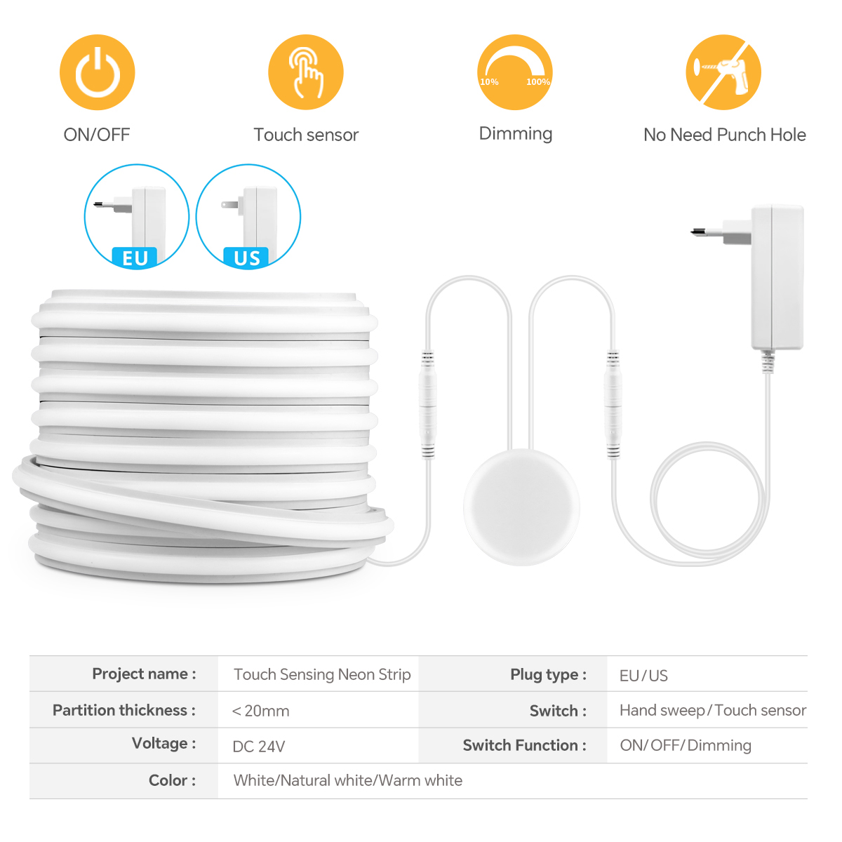 Hight Dressing Lamp Neon Strip - Touch Dimmer Lamp ulasan dan harga