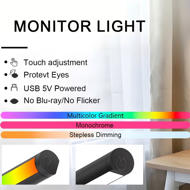 5V USB LED Screen Hanging Ligh - Touch Dimmer Lamp ulasan dan harga