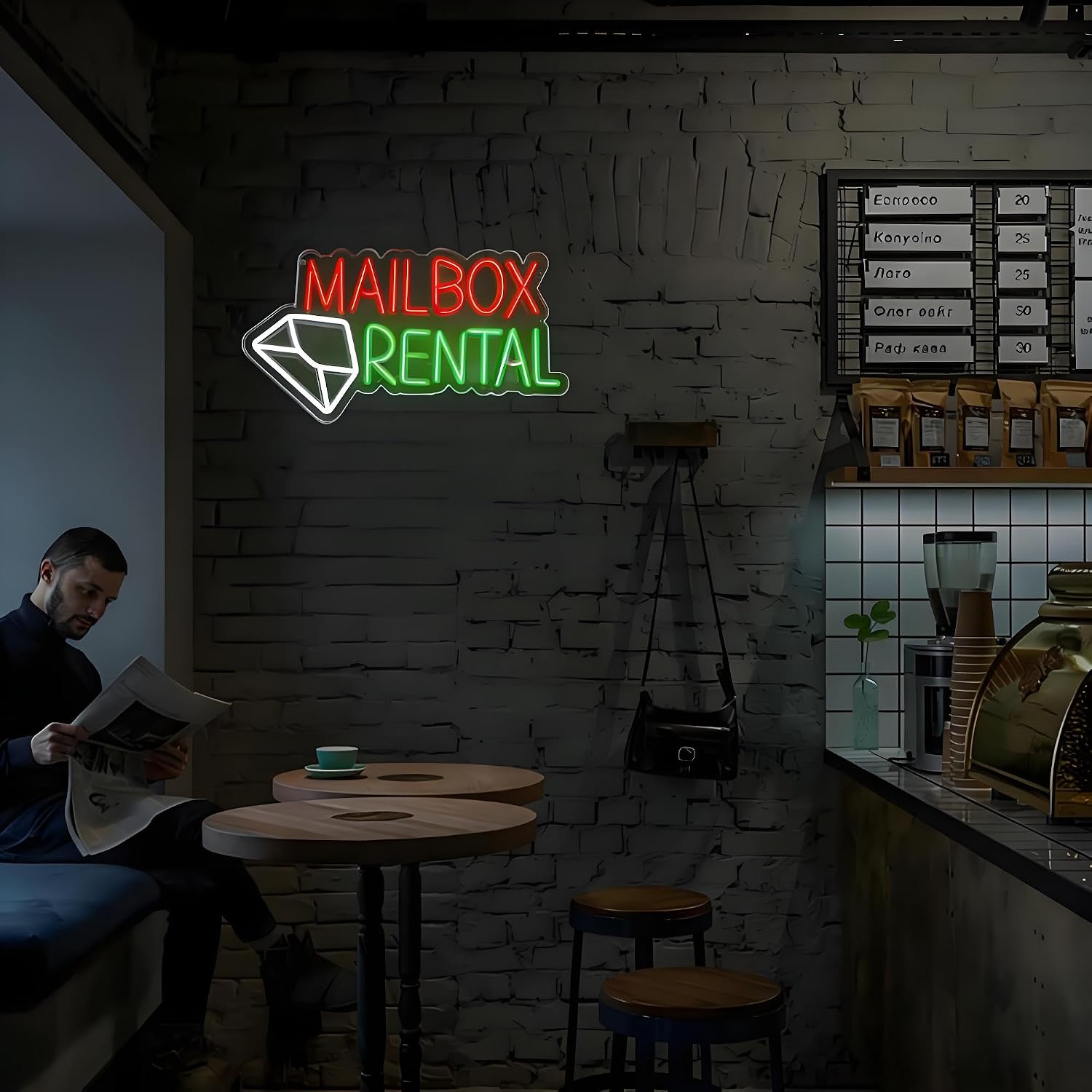 Mailbox Rental LED Neon Sign U - Lighting Decor Rentals ulasan dan harga