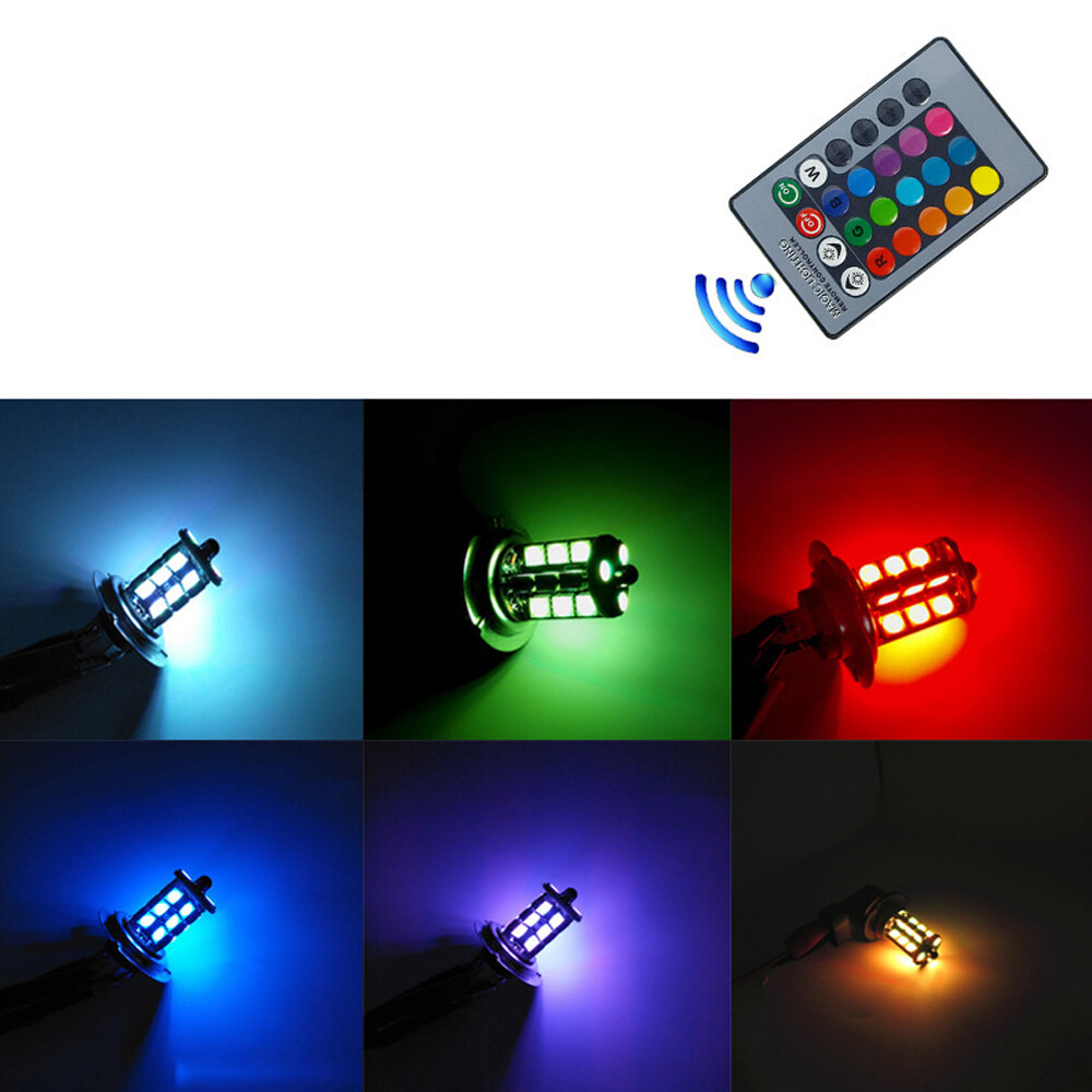 2x RGB H11 H9 H8 5050 27SMD Ca - Touch Dimmer Lamp ulasan dan harga