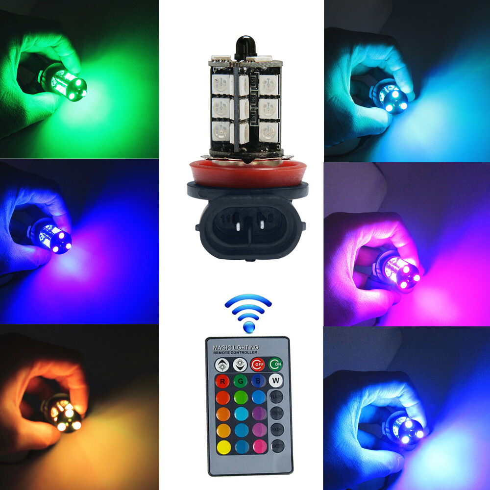 2x RGB H11 H9 H8 5050 27SMD Ca - Touch Dimmer Lamp ulasan dan harga