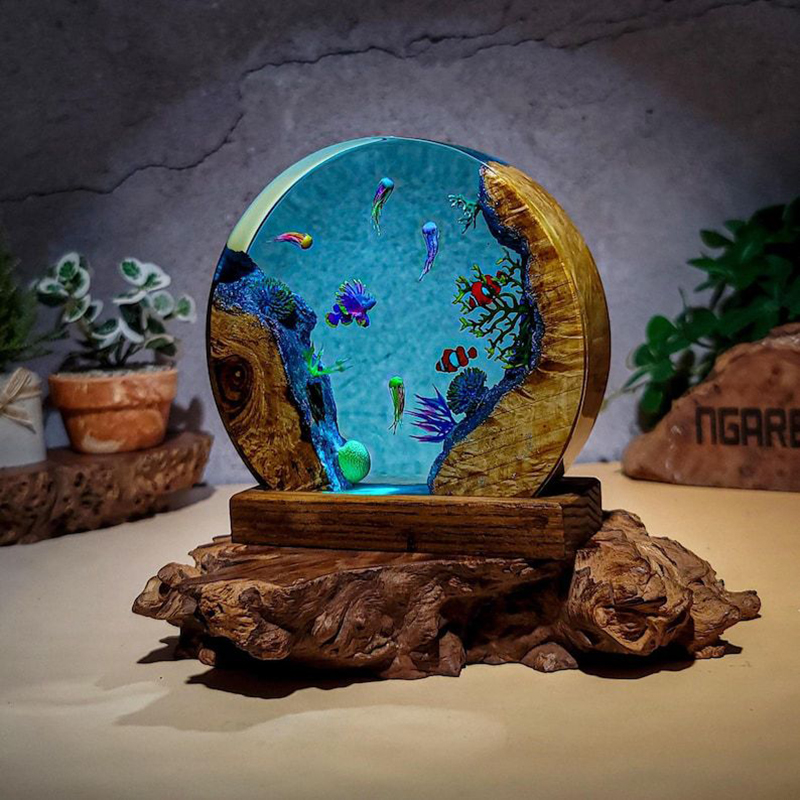 Ocean Aquarium Organism Resin  - Lighting Decoration For Wedding ulasan dan harga