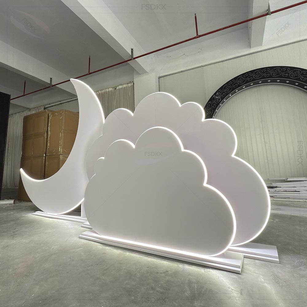 Chic Led Light Moon&Cloud PVC  - Lighting Decor Rentals ulasan dan harga