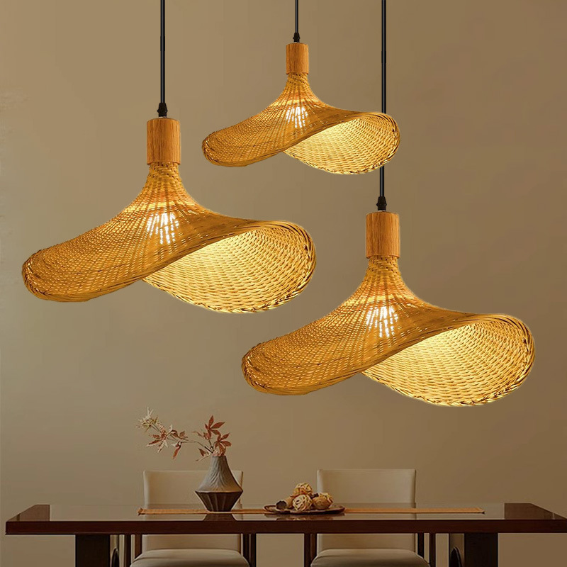 New Chinese Zen Bamboo Woven P - Lighting Decor Rentals ulasan dan harga