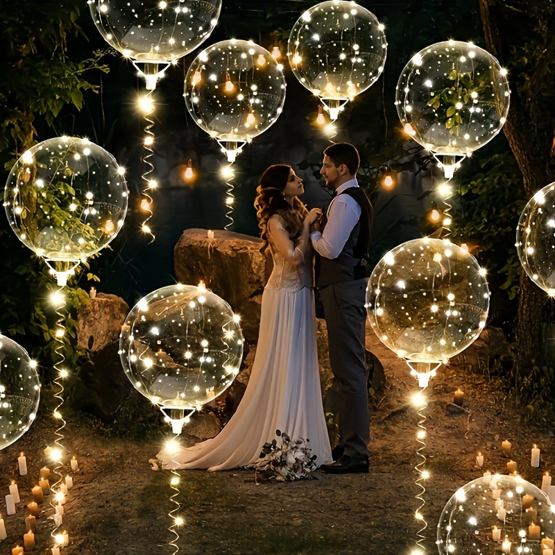 20pcs Set Bobo Balloons with L - Outdoor Lighting Wedding Decor ulasan dan harga