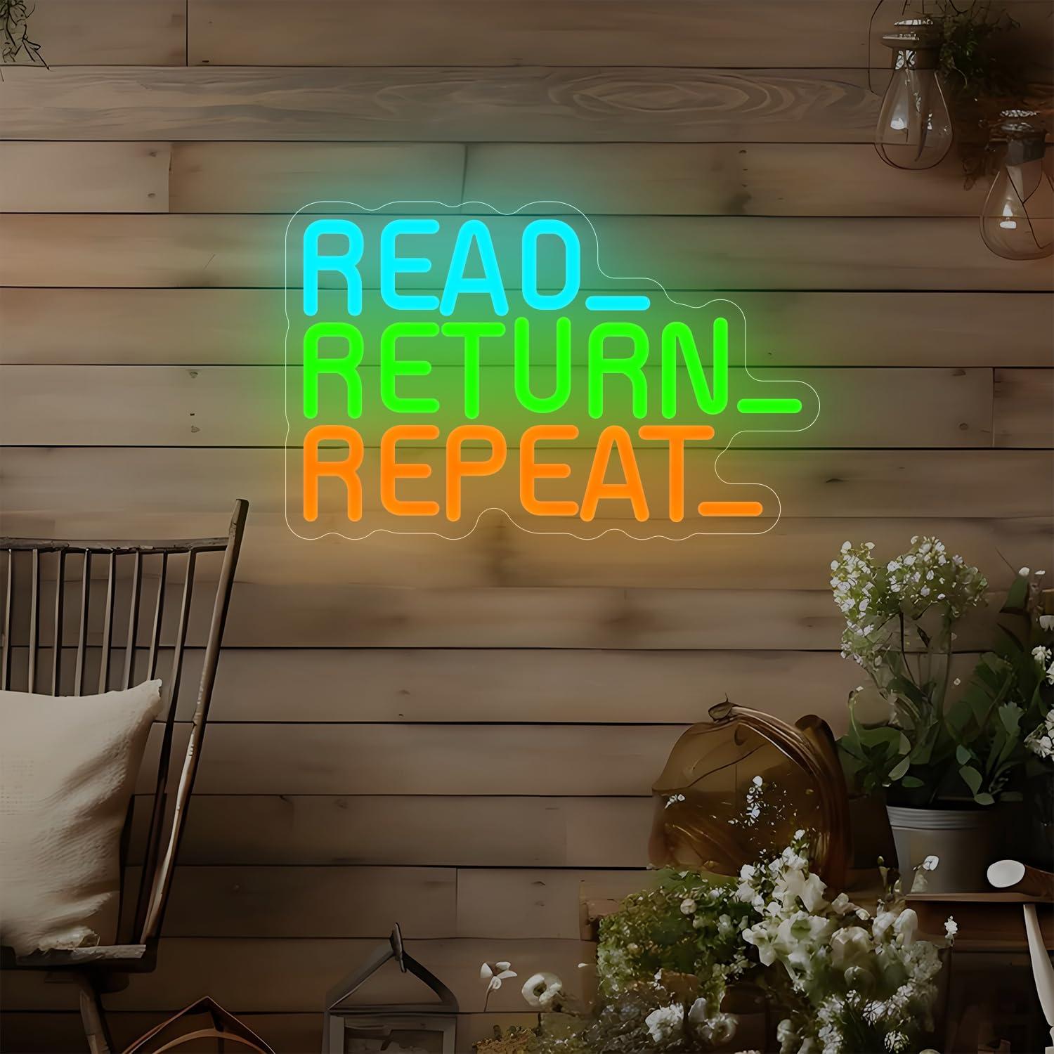 Read Return Repeat Neon Sign U - Decor Lighting Returns ulasan dan harga