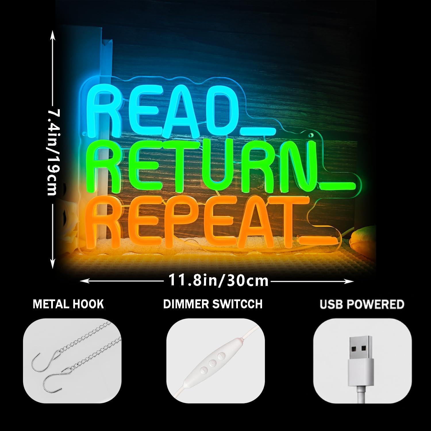 Read Return Repeat Neon Sign U - Decor Lighting Returns ulasan dan harga