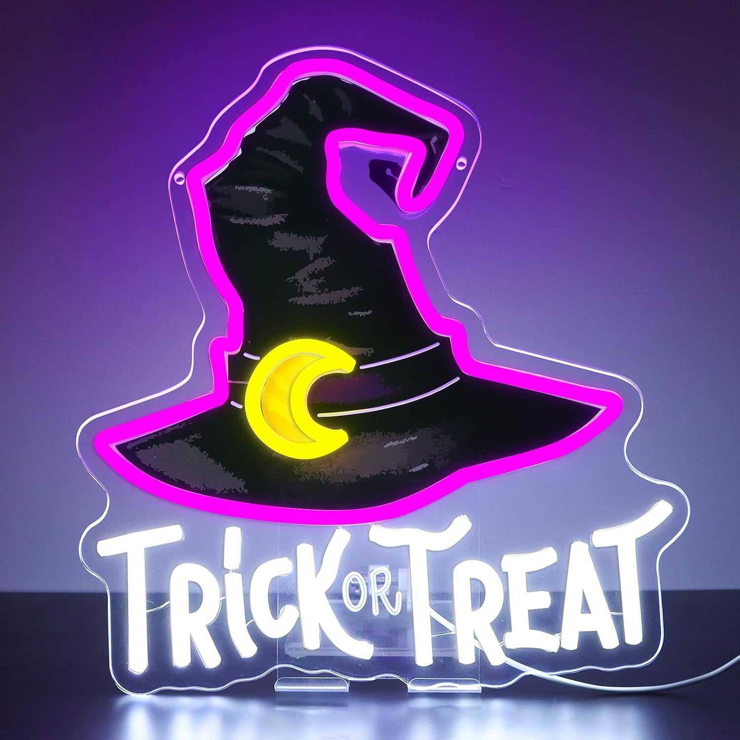 Trick Or Treat Witch Hat Neon  - Home Decor Lighting Tricks ulasan dan harga