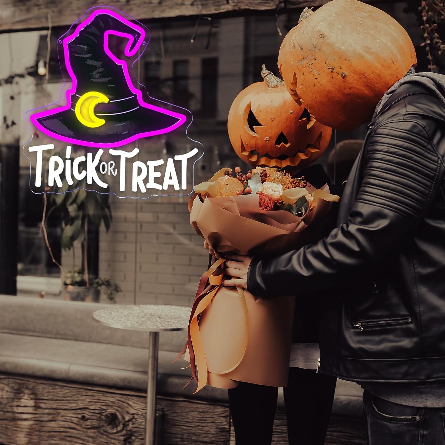 Trick Or Treat Witch Hat Neon  - Home Decor Lighting Tricks ulasan dan harga