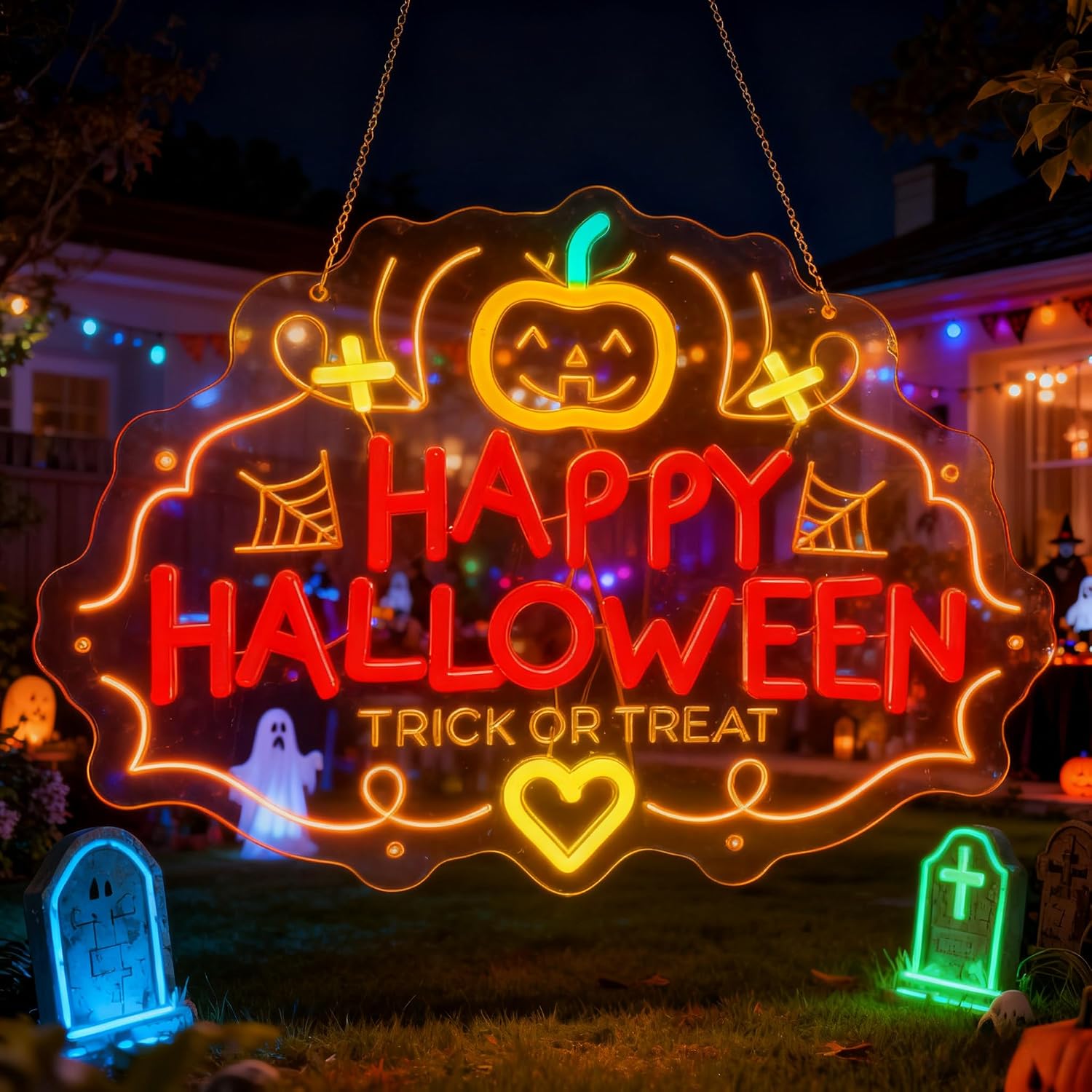 Happy Halloween Trick Or Treat - Home Decor Lighting Tricks ulasan dan harga