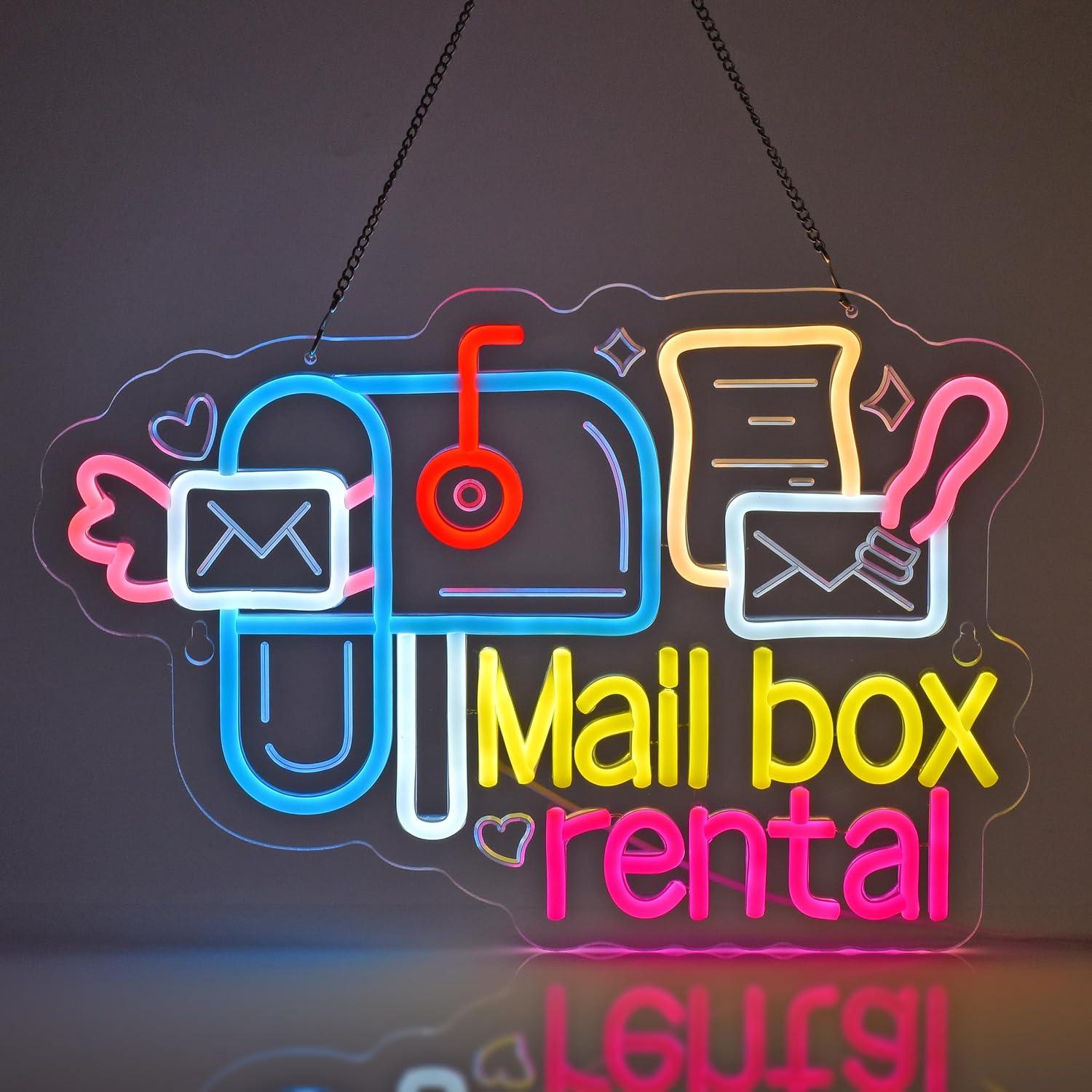 Mail Box Rental Neon Sign USB  - Lighting Decor Rentals ulasan dan harga