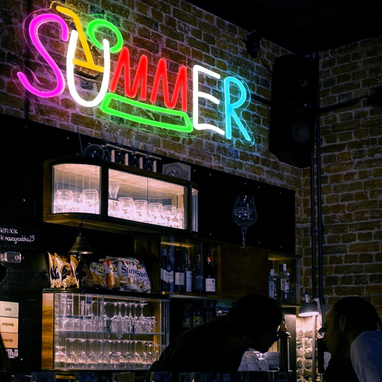 Summer Neon Sign USB Powered L - Lighting Decor Rentals ulasan dan harga