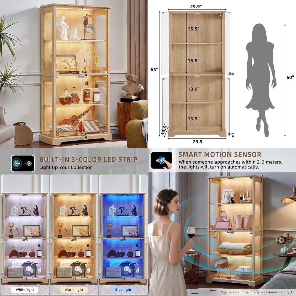 Farmhouse Glass Display Cabine - Lighting & Home Decor Studio ulasan dan harga