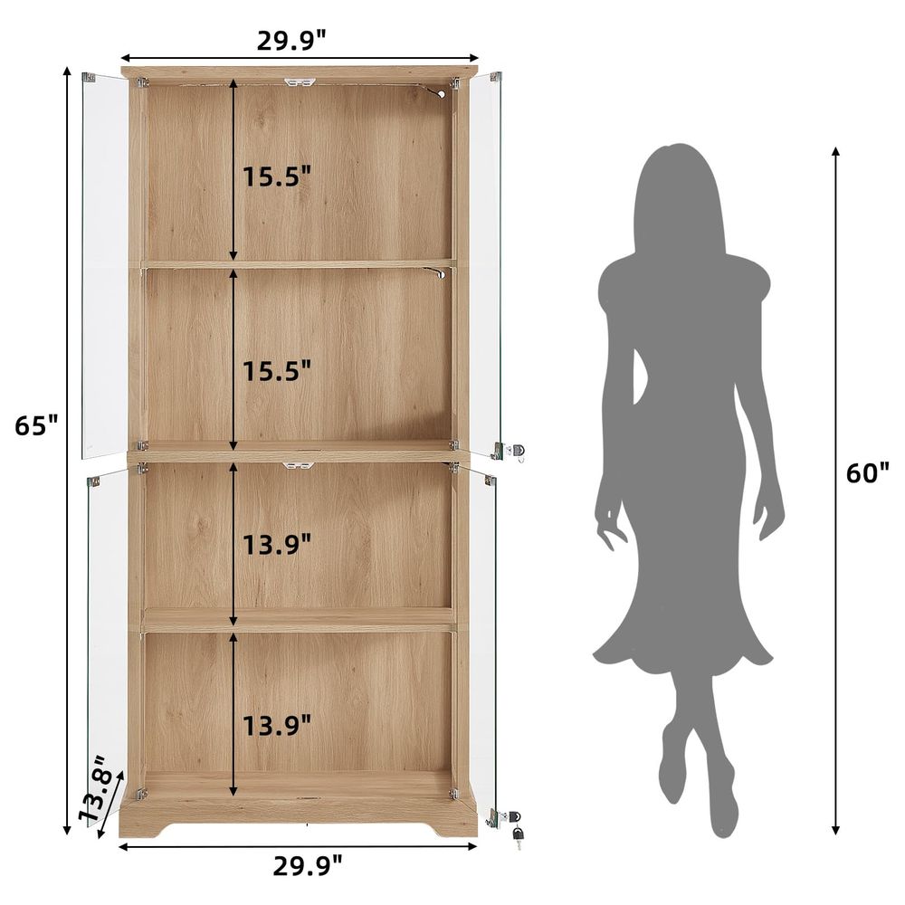 Farmhouse Glass Display Cabine - Lighting & Home Decor Studio ulasan dan harga