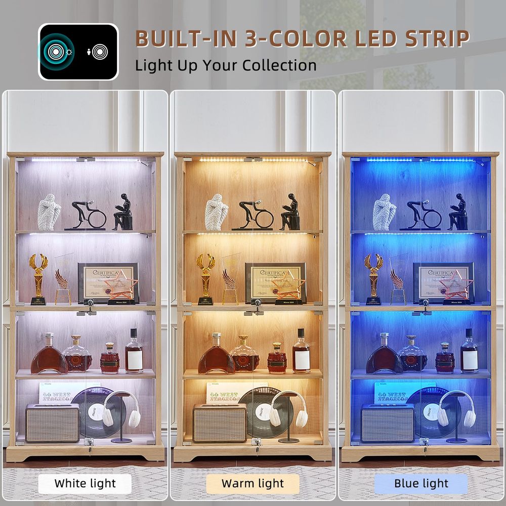 Farmhouse Glass Display Cabine - Lighting & Home Decor Studio ulasan dan harga