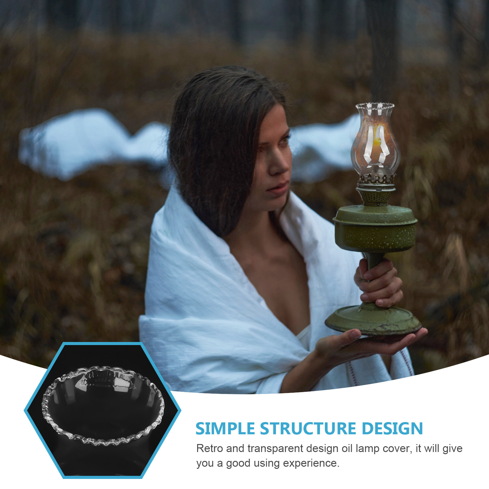 Retro Glass Lampshade for Oil  - Outdoor Lighting Wedding Decor ulasan dan harga