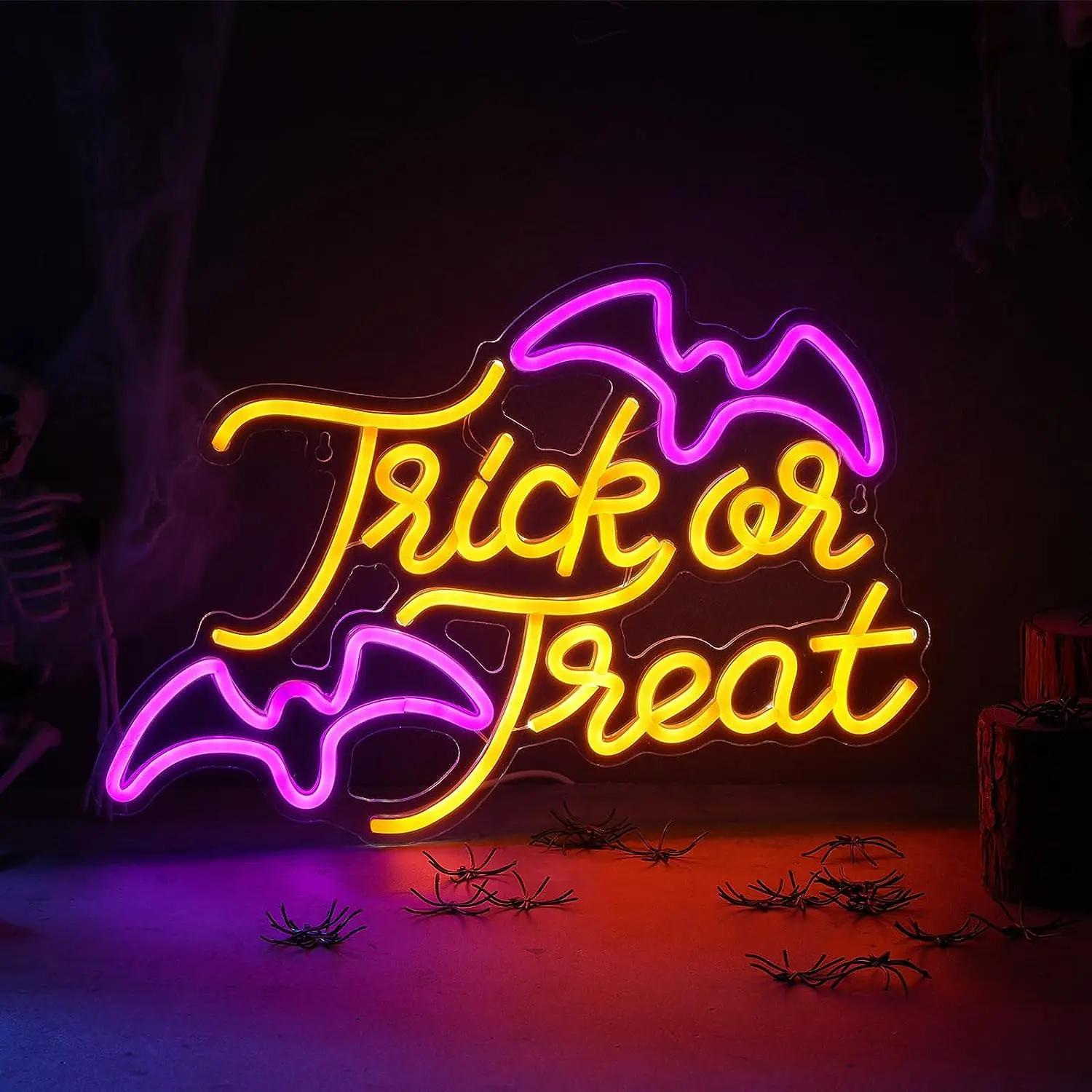 Trick or Treat Bat Neon Light  - Home Decor Lighting Tricks ulasan dan harga
